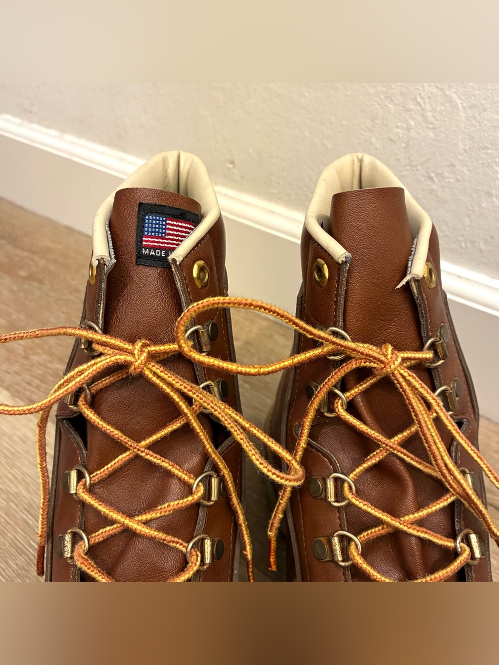 LL Bean vintage leather Fly Fishing Angler Wading Boots Shoes Felt sole Men’s 13 - Picture 9 of 12